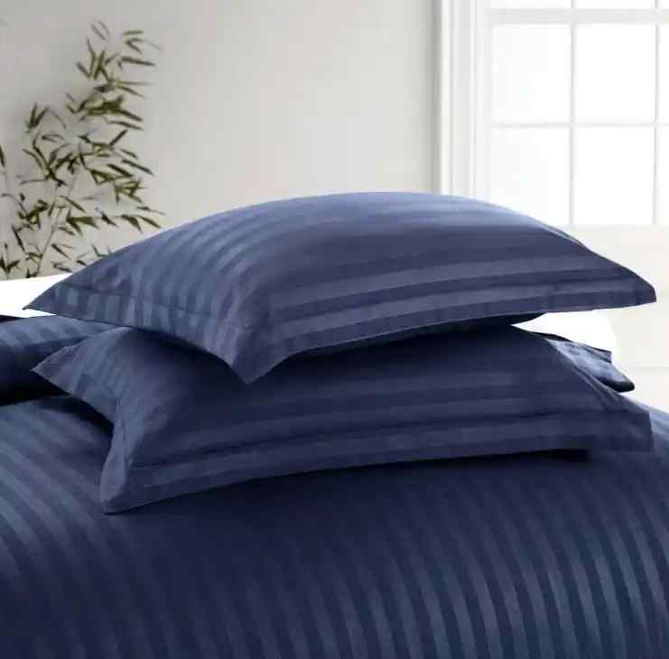 Luxury Stripe Duvet Cover Set- Blue