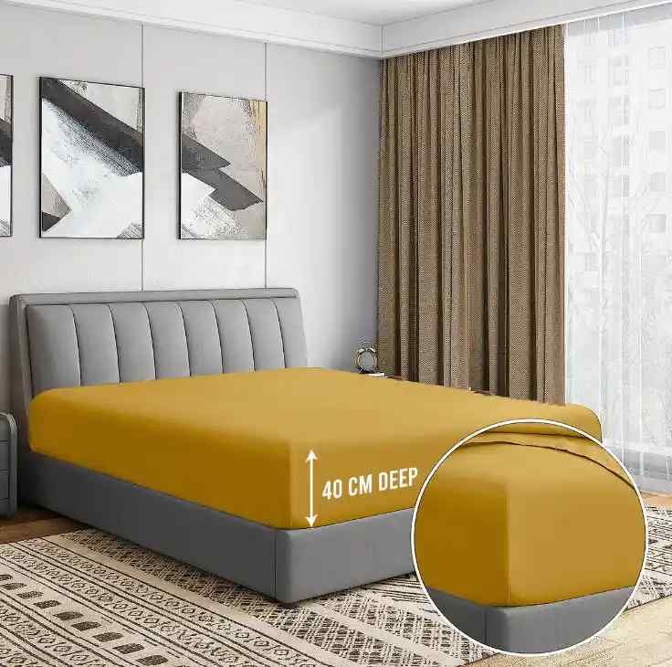 3 Pcs Fitted Sheet Set-Ochre