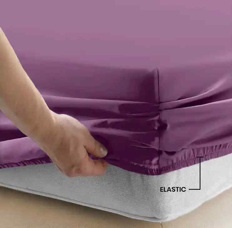 3 Pcs Fitted Sheet Set-Purple