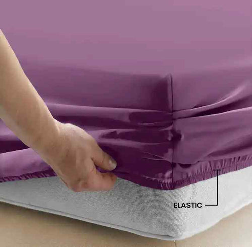 3 Pcs Fitted Sheet Set-Purple