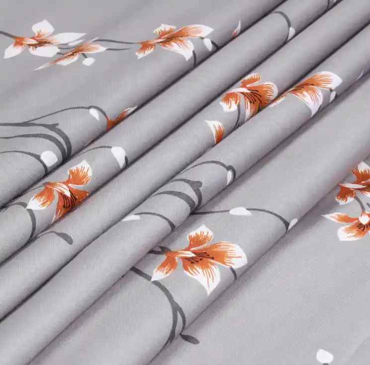 Rust Flower Soft Satin Duvet Covers