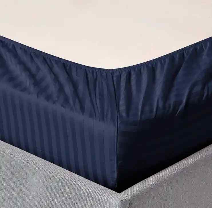 3 Pcs Stripe Fitted Sheet Set-Navy