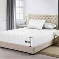 3 Pcs Stripe Fitted Sheet Set-White