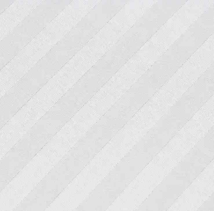 3 Pcs Stripe Fitted Sheet Set-White