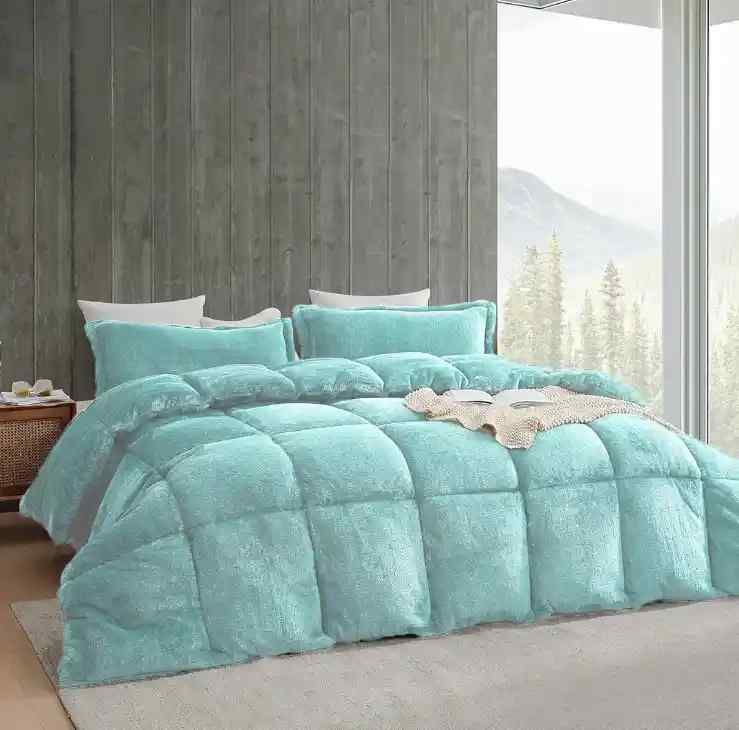 teal Quilted Fleece Razai