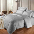 Gray Embossed Luxury Stripe Bedsheet