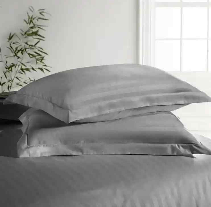 Luxury Stripe Duvet Cover Set- Gray