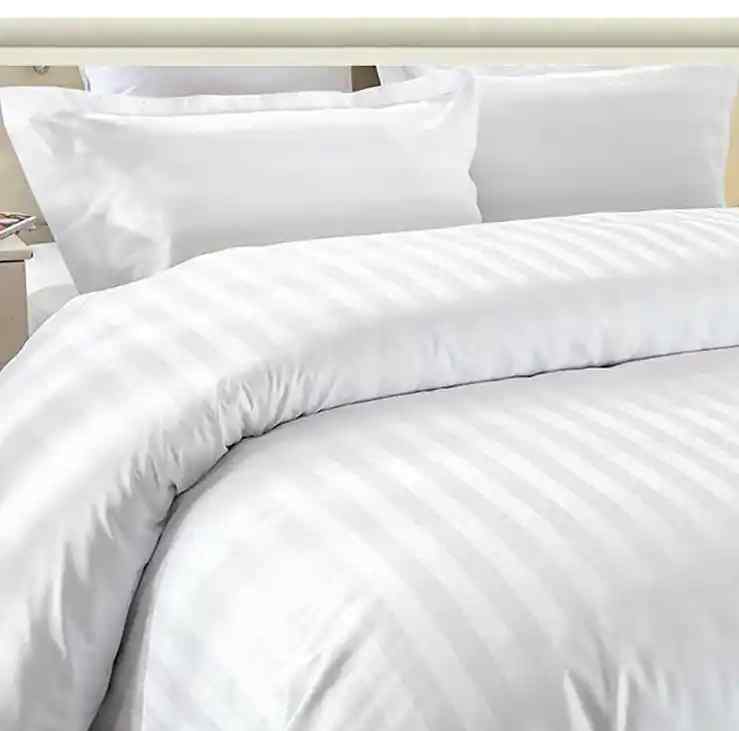 Luxury Stripe Comforter Set-White