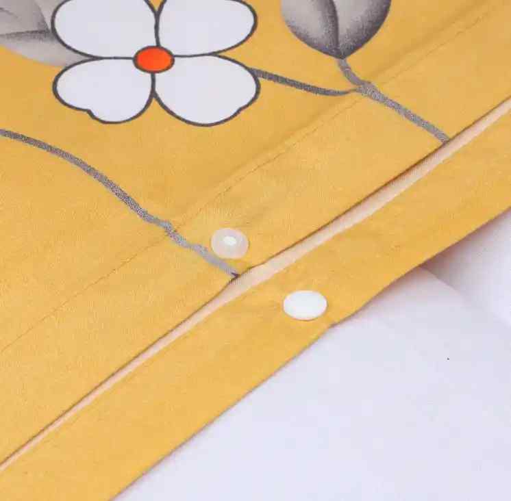 Ochre Flower Soft Satin Duvet Cover