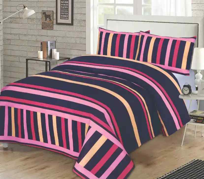 Monica Purple Cotton Satin Duvet Cover Set