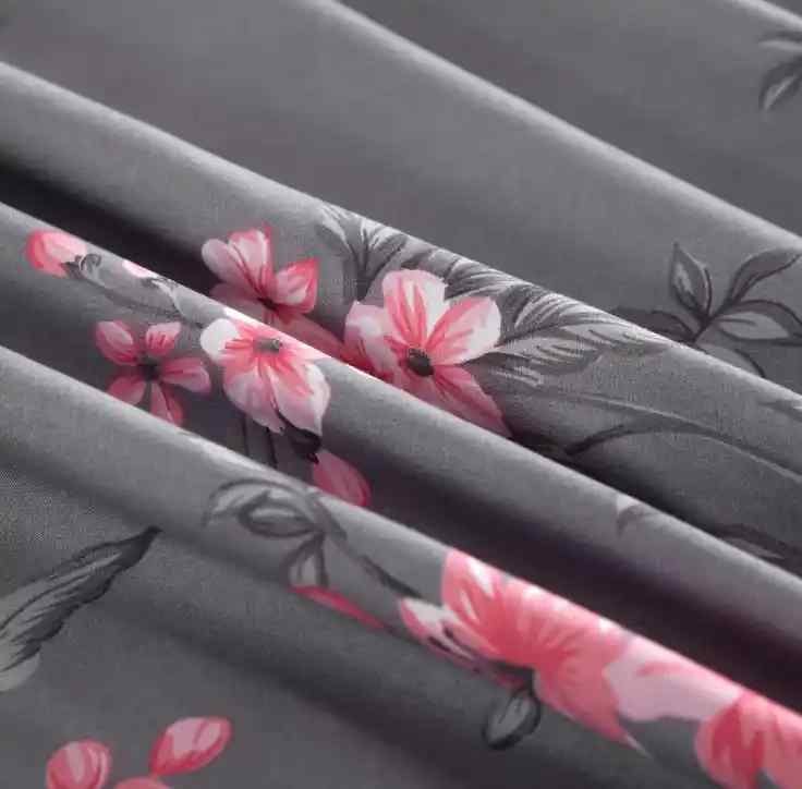 Bouquet Design Cotton Satin Duvet Cover Set