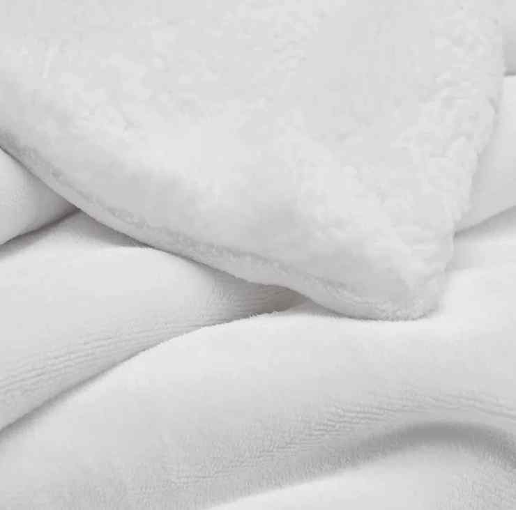 White Fluffy Sherpa Blanket