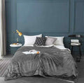 Charcoal Fluffy Sherpa Blanket