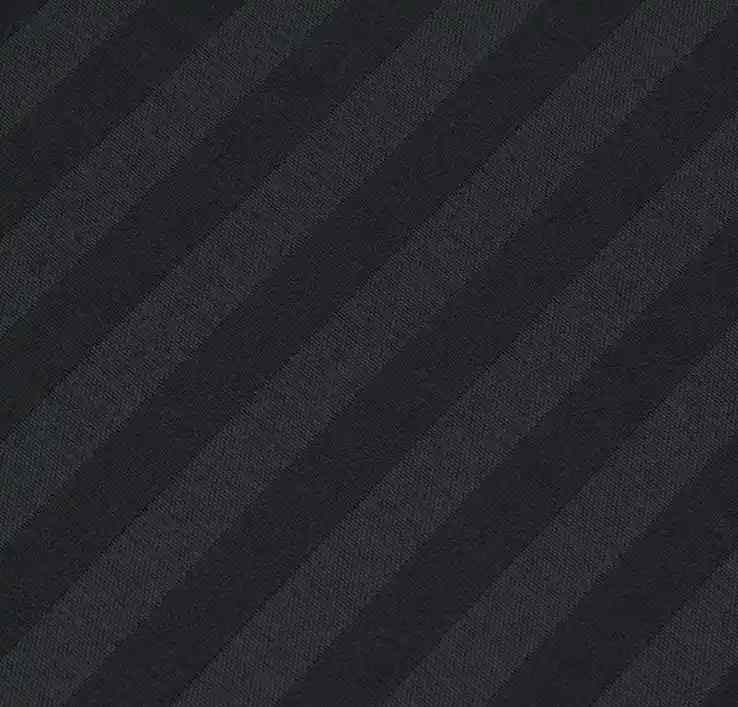 3 Pcs Stripe Fitted Sheet Set-Black