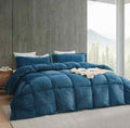 Haze Blue Quilted Fleece Razai
