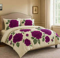 Breeze Purple Cotton Satin Duvet Cover Set