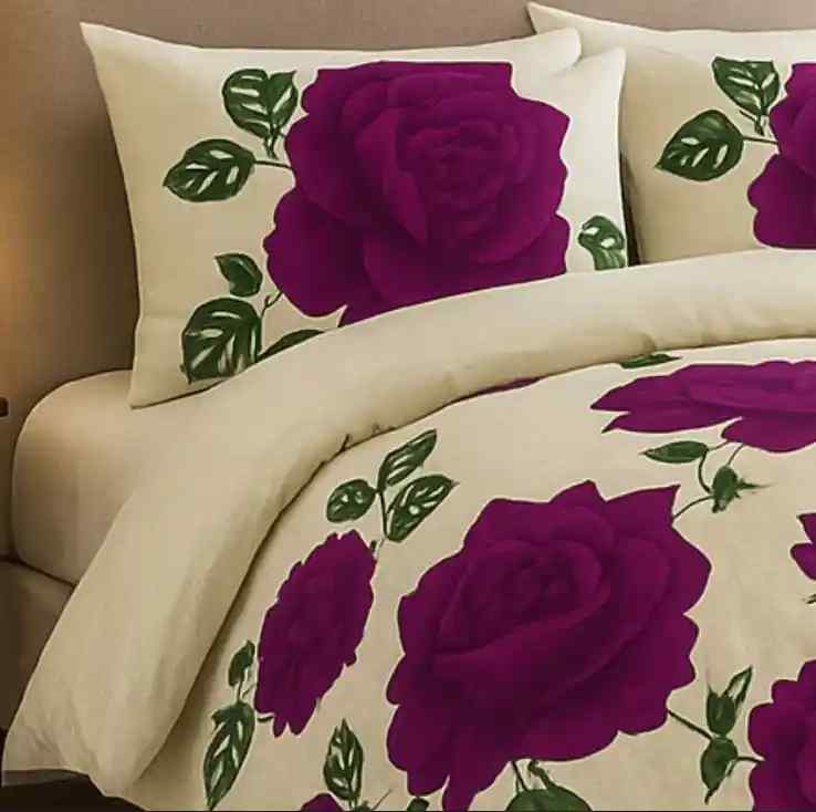 Breeze Purple Cotton Satin Duvet Cover Set