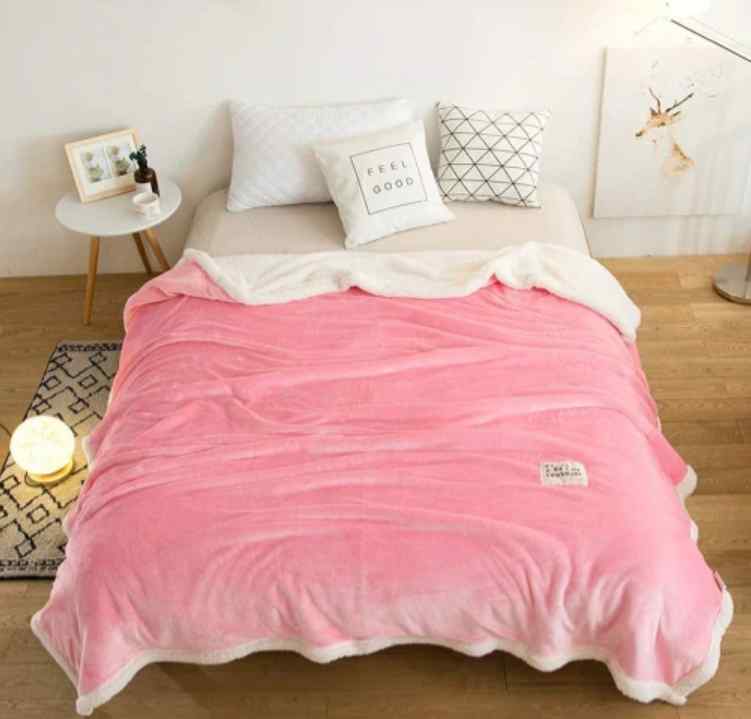 Pink Fluffy Sherpa Blanket