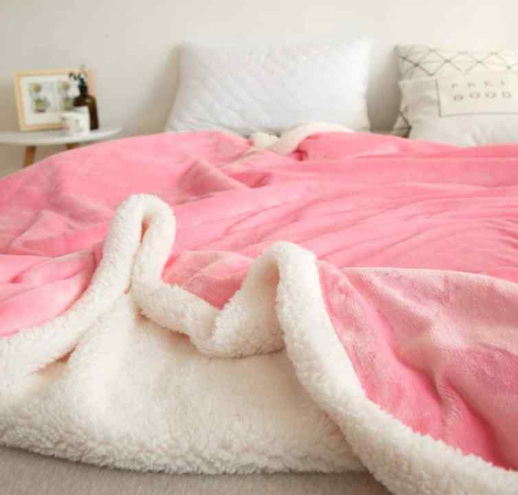 Pink Fluffy Sherpa Blanket