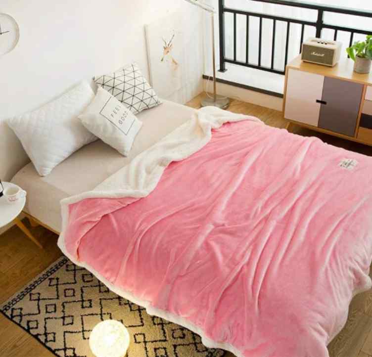 Pink Fluffy Sherpa Blanket