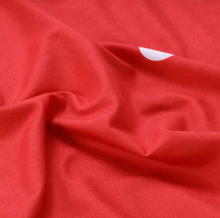 Red Dotted Soft Satin Bedsheet