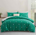 Green Dotted Soft Satin Bedsheet
