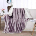 Lavender Sherpa Throw Blanket