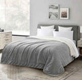 Silver Sherpa Throw Blanket