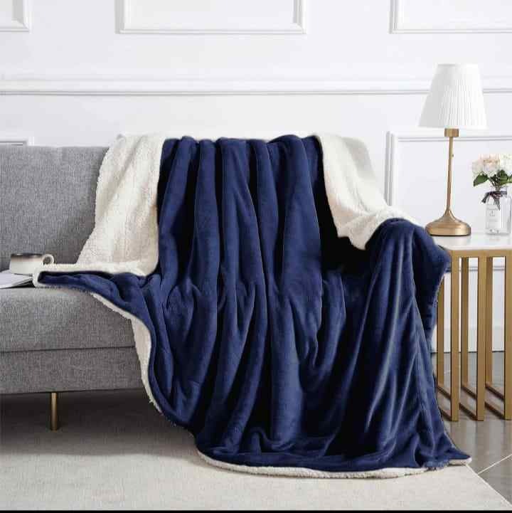 Navy Blue Throw Blanket