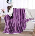 Plum Sherpa Throw Blanket