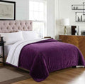 Plum Sherpa Throw Blanket