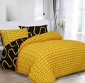 Yellow wave Soft Satin Bedsheet