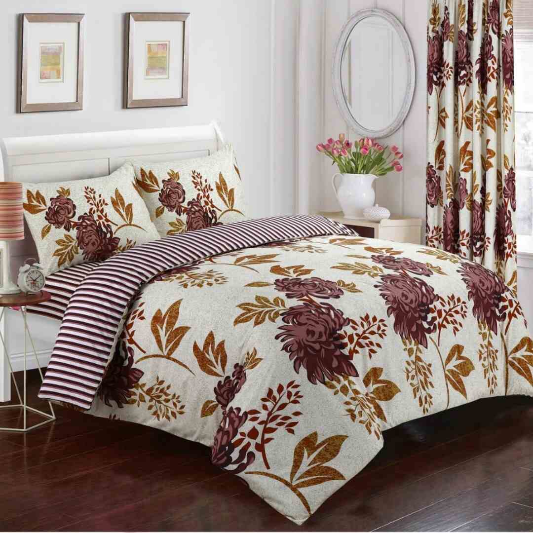Euro Brown Soft Satin Bedsheet