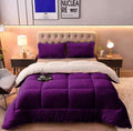Plum Quilted Fleece Sherpa Comforter