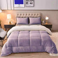 Lavender Quilted Fleece Sherpa Comforter