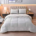 Silver Quilted Fleece Sherpa Comforter