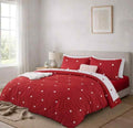 Red Dotted Soft Satin Bedsheet