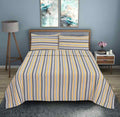 Ochre Stripe Soft Satin Bedsheet