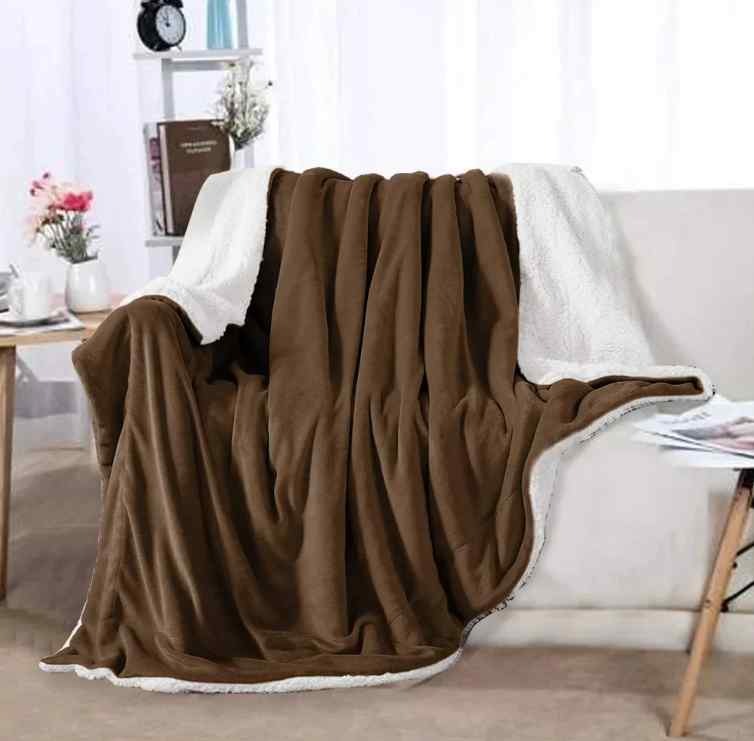Chocolate Sherpa Throw Blanket