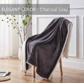 Charcoal Sherpa Throw Blanket