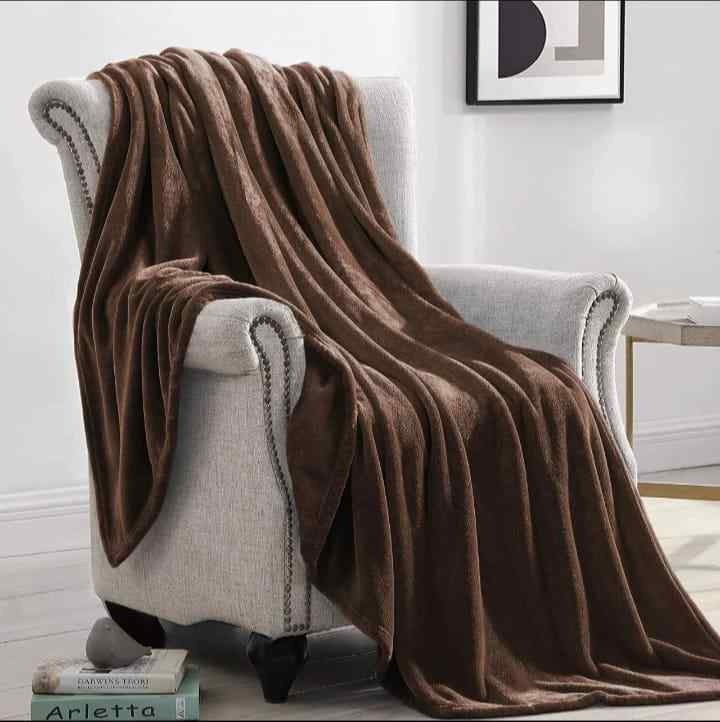Coffee Fleece Throw Blanket