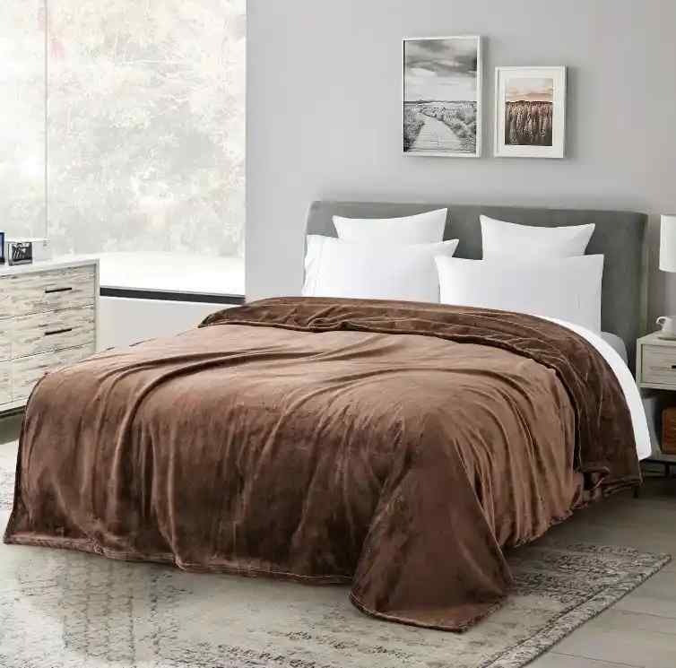 Coffee Fleece Throw Blanket