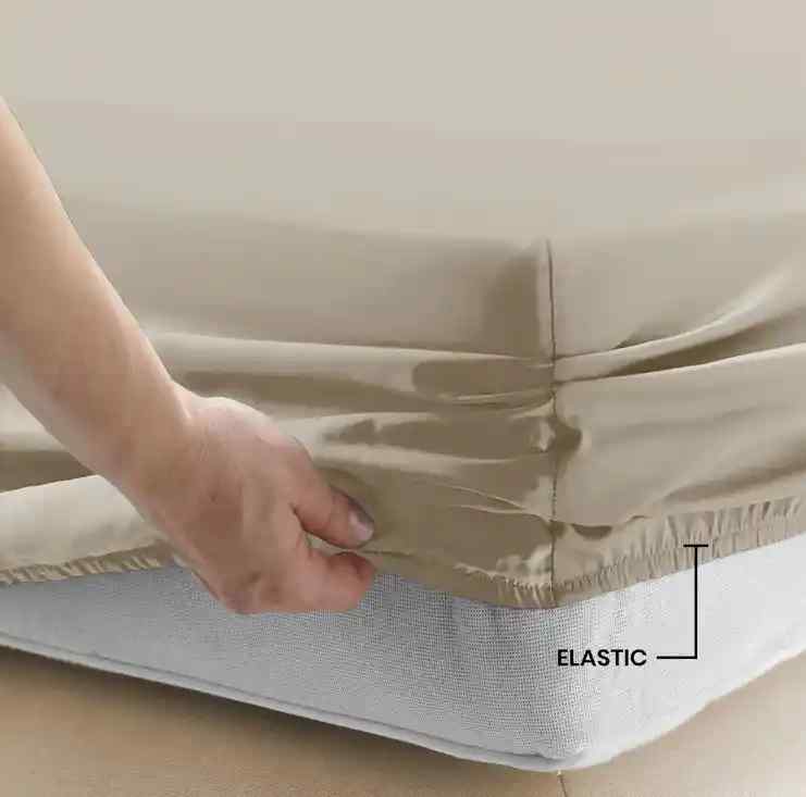 3 Pcs Fitted Sheet Set-Cream