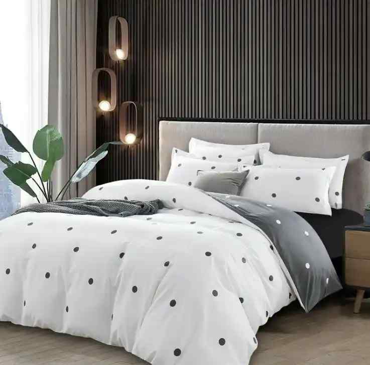 Polka Dot Cotton Satin Duvet Cover Set