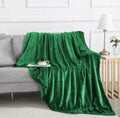 Green Fleece Throw Blanket