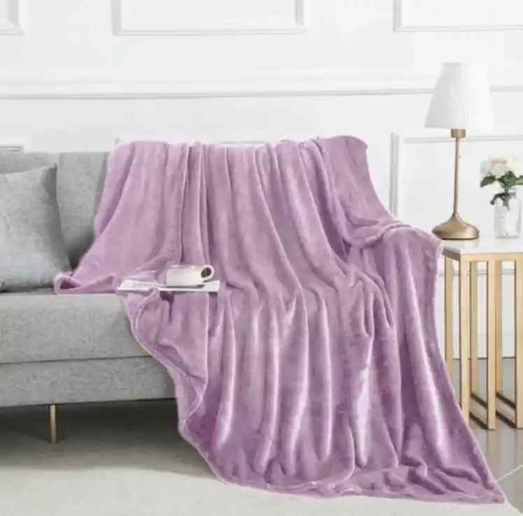 Lavender Fleece Throw Blanket