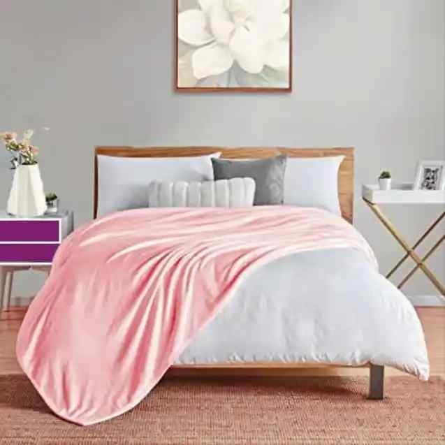 Pink Fleece Throw Blanket
