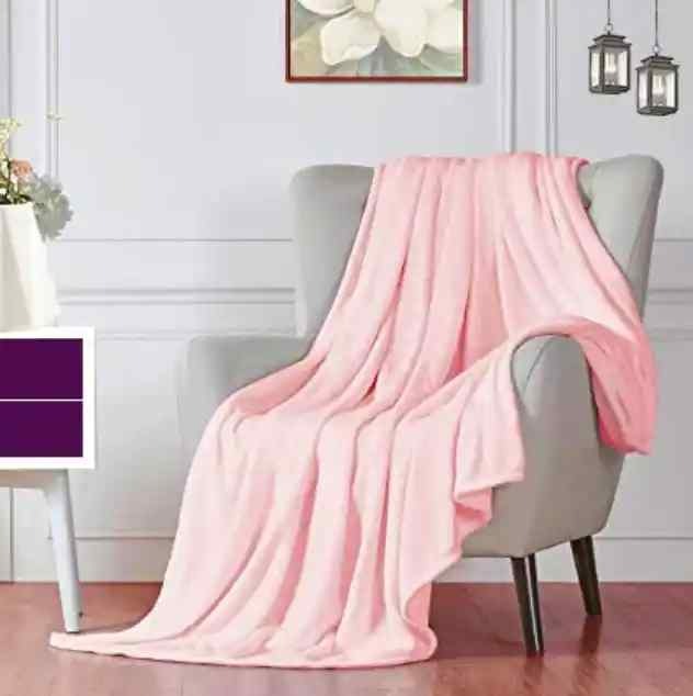 Pink Fleece Throw Blanket