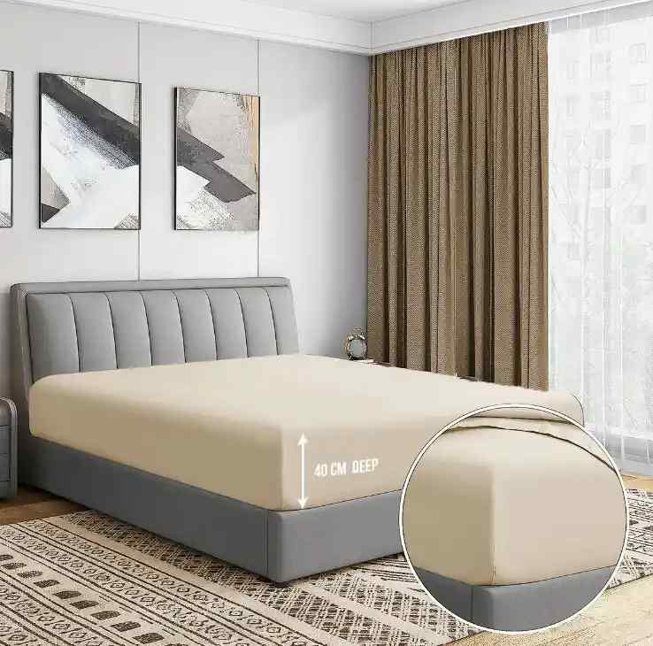 3 Pcs Fitted Sheet Set-Cream