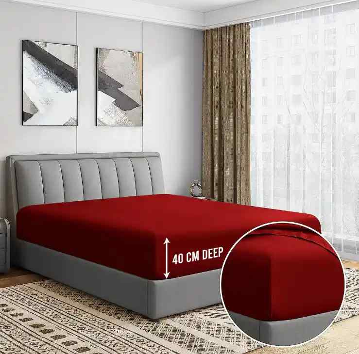 3 Pcs Fitted Sheet Set-Red